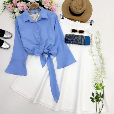 قميص ربطة زرار